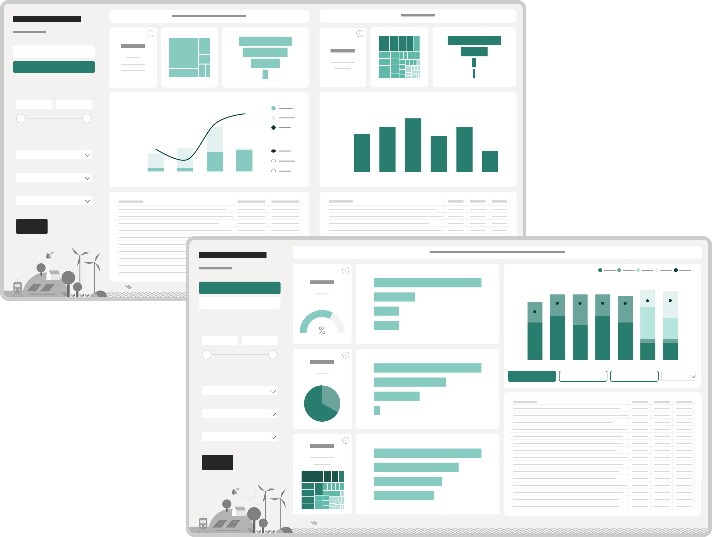 Evolved dashboard with new pages and analyses